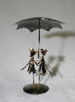 Souris couple parapluie